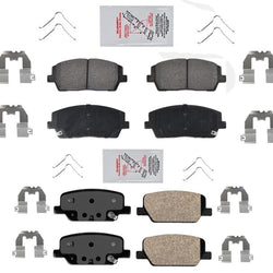 Front and Rear Ceramic Pads With HardwareFits 2020 2021 2022 2025 Kia Telluride