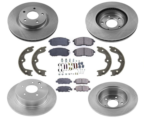 Front & Rear Brake Rotors & Ceramic Pads 2007-2010 for Nissan Altima 8Pc