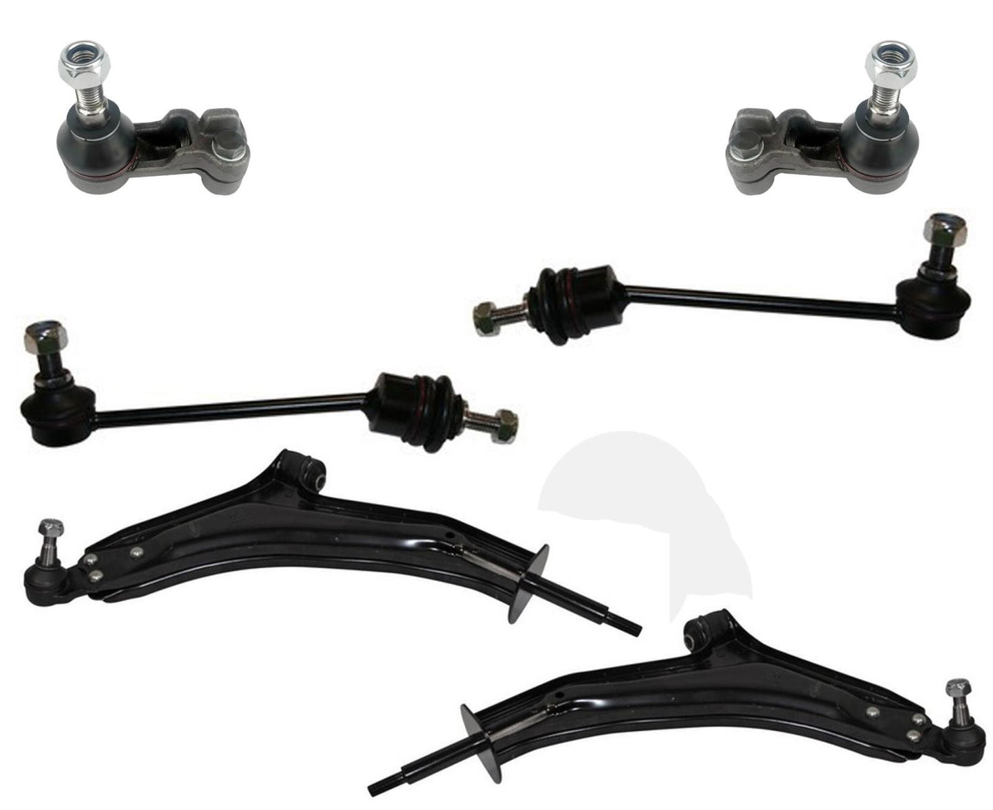 Front Lower Control Arms Tie Rods Links For 2002 2004 2005 Land Rover Freelander