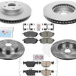 Coated Disc Brake Rotors Pads Hardware Fits For 2015 Subaru Legacy 2.5L