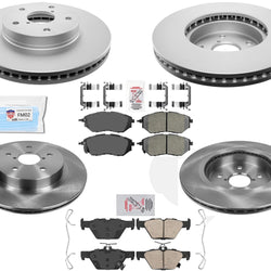 Coated Disc Brake Rotors Pads Hardware Fits For 2015 Subaru Legacy 2.5L