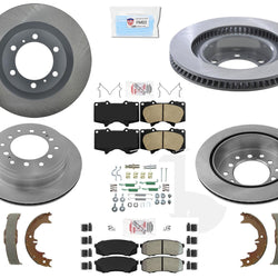 Front Coated Disc Brake Rotors Pads Hardware Fits 2010-2021 Lexus GX460 GX-460
