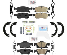 Front & Rear Ceramic Brakes Hardware Parking Shoes For 11-15 Grand Cherokee 5.7L