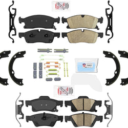 Ceramic Brake Pads Hardware Parking Shoe Fits for 11-15 Jeep Grand Cherokee 5.7L