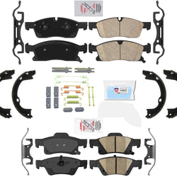 Ceramic Brake Pads Hardware Parking Shoe Fits for 16-20 Jeep Grand Cherokee 5.7L