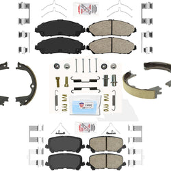 Ceramic Pads Hardware Parking Brake Shoes Fits For 2019-2021 Honda Passport
