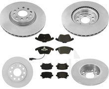 F &amp; R Rotores de disco de freno Pastillas de freno para Volkswagen Jetta 05-10 2.5L 312MM Vin 1K