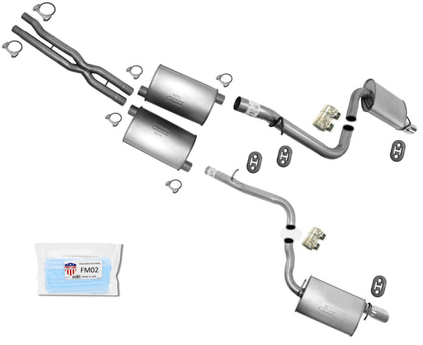 For 2006-2010 Dodge Charger R/T 5.7L Dual Muffler Exhaust Pipe System Made USA