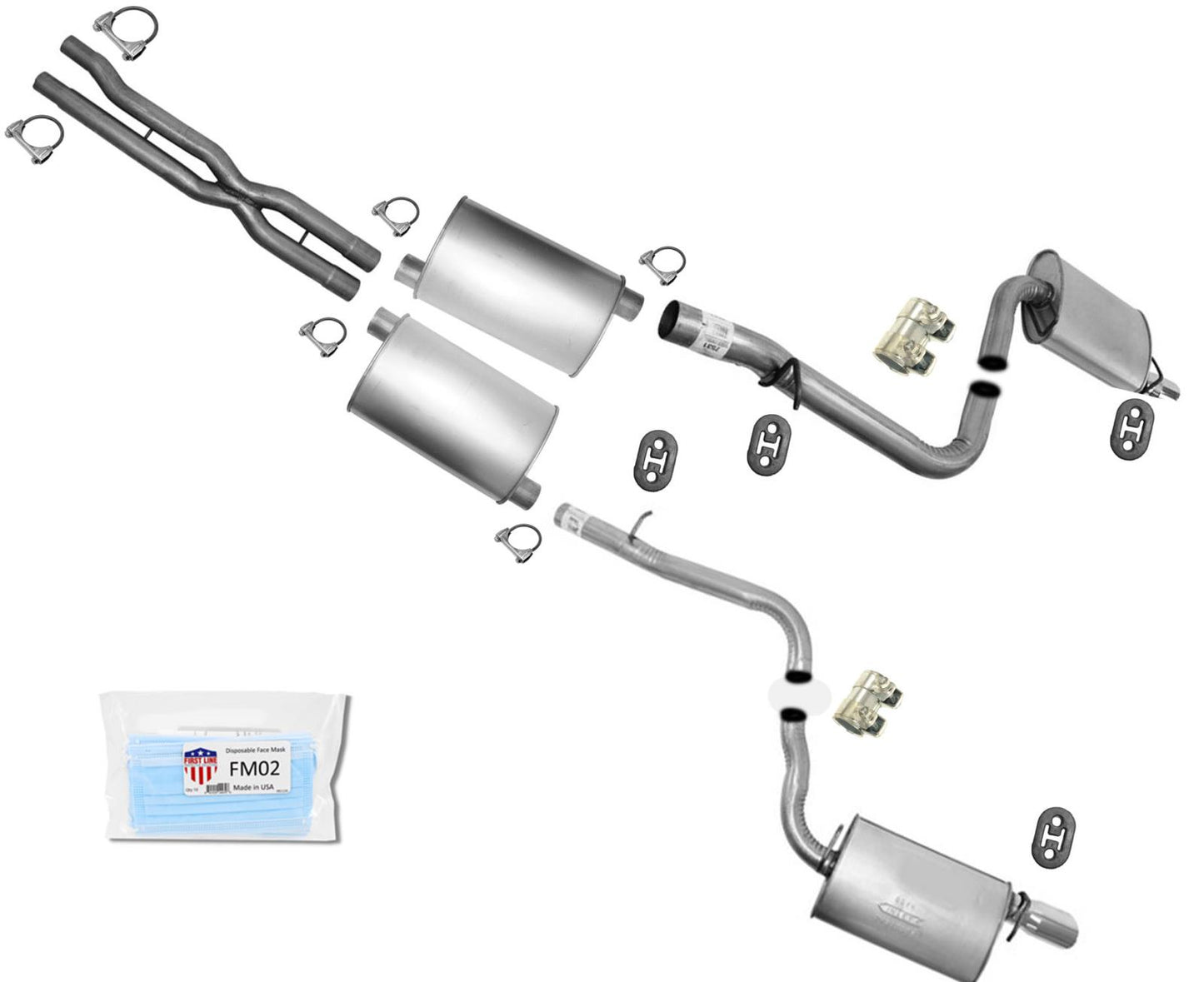 For 2006-2010 Dodge Charger R/T 5.7L Turbo Max Dual Muffler Exhaust Pipe System