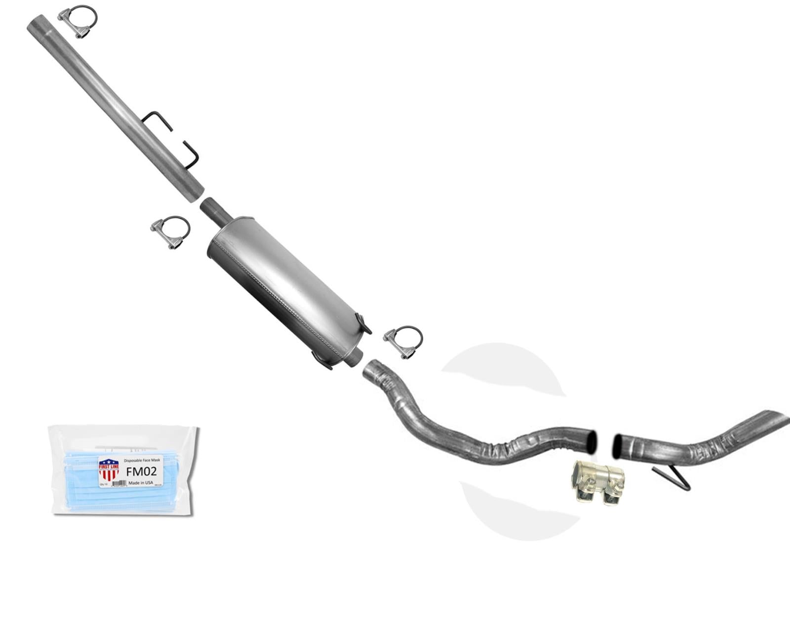 Para Ram 1500 09-2013, distancia entre ejes de 120", solo sistema de tubo de escape silenciador de 3,7 L y 4,7 L