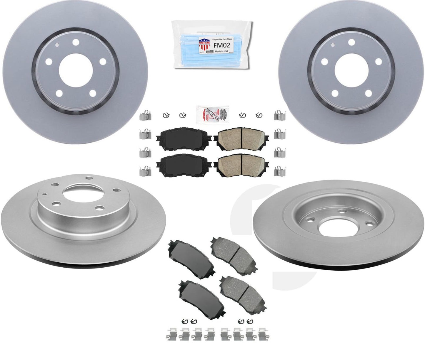 297MM Front Coated Disc Brake Rotors for 2019-2022 Mazda 6 Natural Aspirated