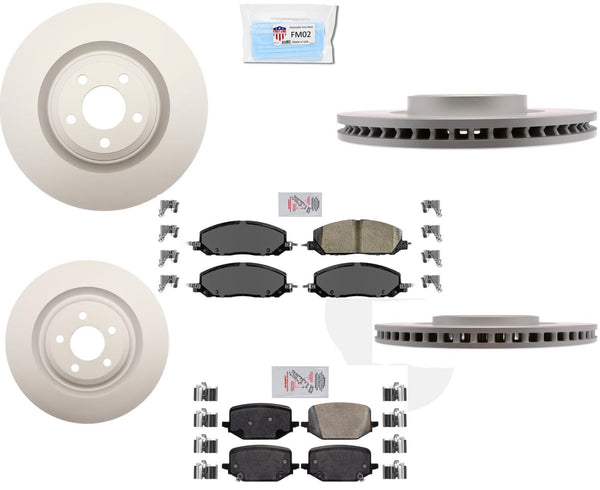 Front 363MM Brake Rotors Rear Rotors & Pads For Police Intercptor Utility 20-23