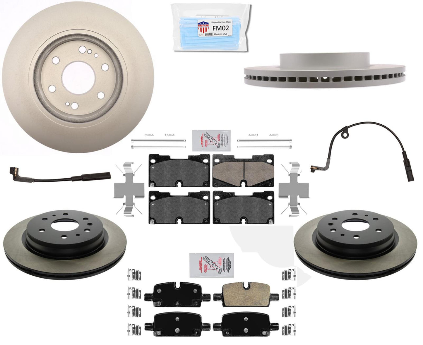 Hardware de pastillas de freno de disco delantero de rendimiento para Chevrolet Tahoe 2021-2023