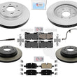 High Carbon Front Disc Brake Rotors Pads w hardware for 2021 GMC Yukon XL 8pc