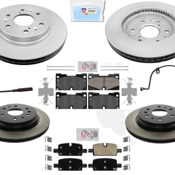 High Carbon Front Disc Brake Rotors Pads w hardware for 2021 GMC Yukon XL 8pc