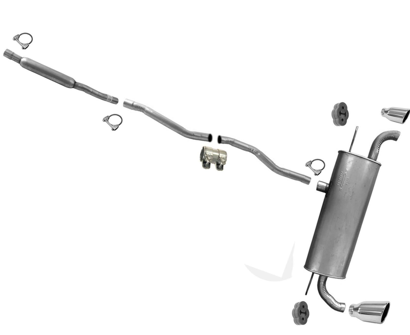 Exhaust System Resonator Pipes Muffler for All Wheel Drive Ford Edge 2.0L 15-21