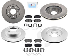 Coated Disc Brake Rotors Pads Hardware Fits 2018-2021 KONA Front Wheel Drive