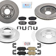 Front & Rear Coated Disc Brake Rotors Pads Hardware Fits 2019-2021 Kia Forte