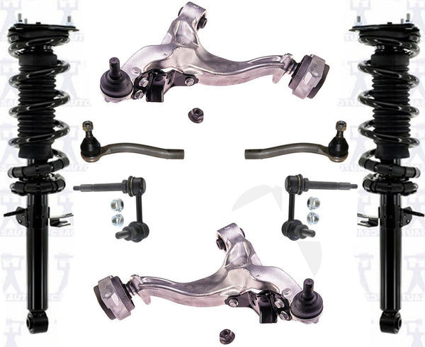 Front Coil Spring Struts Control Arms Ball Joint Rods Fits 2009-2020 Nissan 370Z