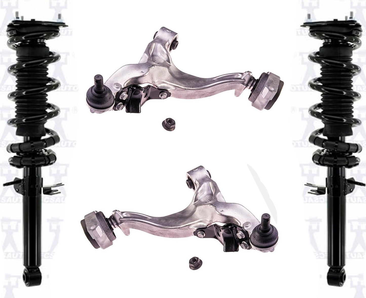 Front Coil Spring Struts Control Arms Ball Joints For Nissan 370Z 2009-2020