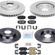 Front & R Disc Brake Rotors Pads Fits 18-20 Elantra GT W Electric Parking Brake