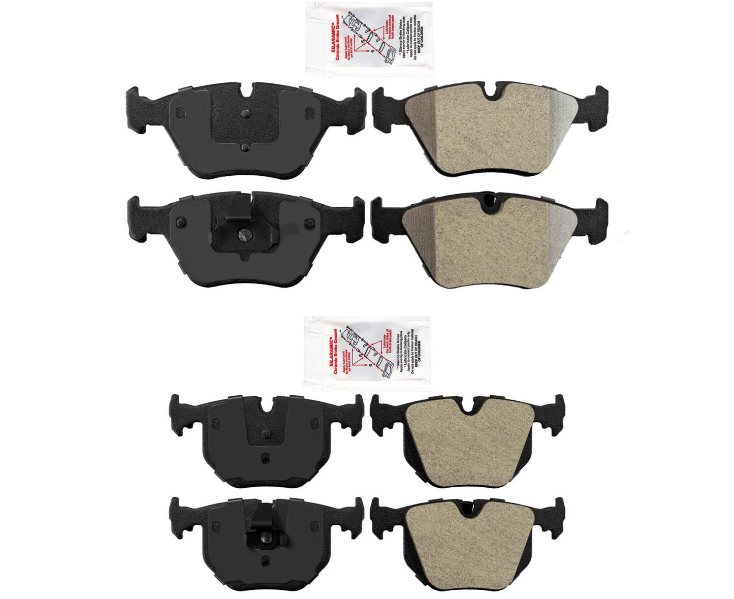Front & Rear Metallic Brake Pads For BMW 330XI 2001 2002 2003 2004 2005 2006