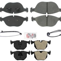 Fits 1995-2001 BMW 750iL Front & Rear Metallic Brake Pads & Wear Sensors