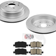 Fits 2003-2008 Honda Pilot Rear Coated Brake Rotors & Ceramic Brake Pads