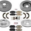 Fits 2003-2006 Acura MDX Front & Rear Brake Rotors & Ceramic Pads Parking Shoes
