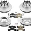 Rotores de freno delantero y trasero y pastillas de cerámica para Ford E150 E150 E250 E-250 08-2014