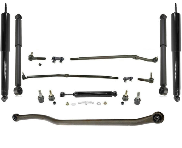 Drag Link Tie Rod Steering & Shocks Kit 16PC for 03-07 Ram Pick Up 4x4 2500 3500
