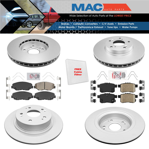 Almohadilla de cerámica + rotor delantero trasero para Honda Accord 2008-2016, para rotor de 282 mm