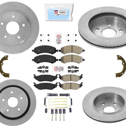 Master 8pc Premium Disc Brake Rotors Pads Hardware Fits for 2006-2018 Ram 1500