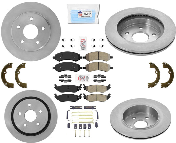 Master 8pc Premium Disc Brake Rotors Pads Hardware Fits for 2006-2018 Ram 1500