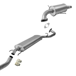 Middle Muffler with Rear Resonator Fits for 2013-2016 Hyundai Santa Fe Sport 2.4