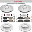 Front & Rear Ceramic Pads & Rotors For 2008-2016 Honda Accord Pad w/ 282mm Rotor