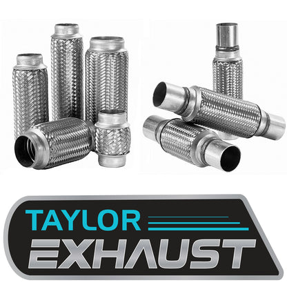 Tubo flexible de escape de acero inoxidable de alta resistencia, 2,25 x 8, HD, doble trenzado