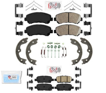 AmeriBRAKES Pastillas de freno de cerámica zapatas de estacionamiento para Nissan Maxima 2009-2018