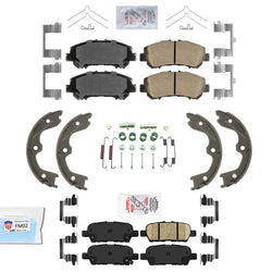 AmeriBRAKES Ceramic Brake Pads Parking Shoes Fits for 2019-2021 Nissan Maxima