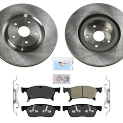 Front Coated Disc Brake Rotors Ceramic Brake Pads Fits 2019-2021 Subaru Ascent