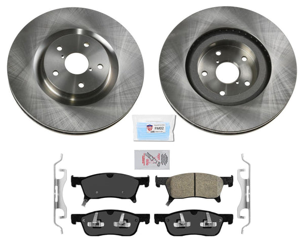 Front Coated Disc Brake Rotors Ceramic Brake Pads Fits 2019-2021 Subaru Ascent