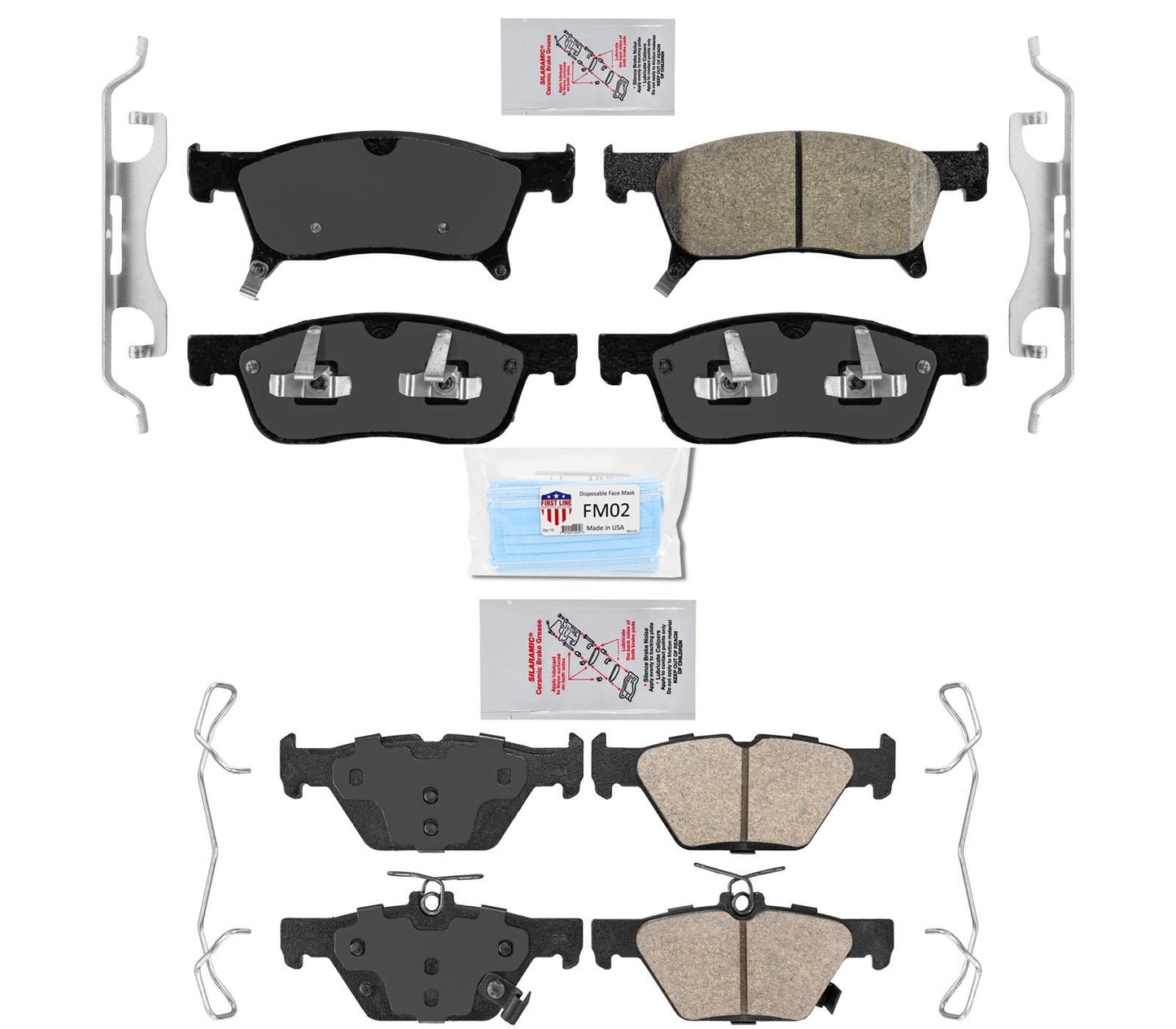 Front Rear AmeriBRAKES Ceramic Disc Brake Pads For 2019 20 21 2024 Subaru Ascent