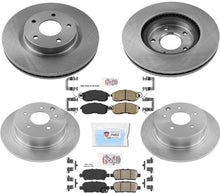 Rotores de freno de disco Ameri Pastillas de freno de cerámica Hardware para Nissan Altima 07-10 6 piezas