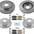 Rotores de freno de disco Ameri Pastillas de freno de cerámica Hardware para Nissan Altima 07-10 6 piezas