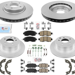 Coated Brake Rotors Pads Hardware Fits 2014-2021 Nissan Altima