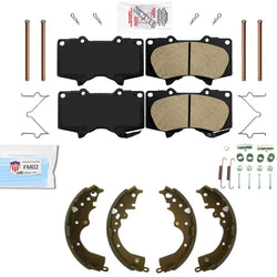 Front Ceramic Pads Shoes Hardware Fits for 2005-2020 4 Wheel Drive Toyota Tacoma
