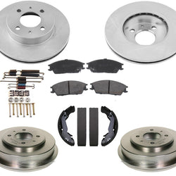 Rotores de freno de disco, pastillas de cerámica, tambores de freno, zapatos para Hyundai Accent 2003-2005
