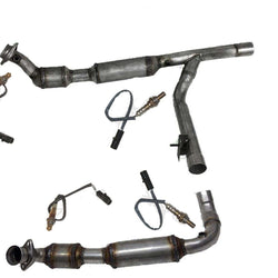 For 01-03 Ford F150 5.4L 4 Wheel Drive Eng Y Pipe 4 Catalytic Converters Sensors
