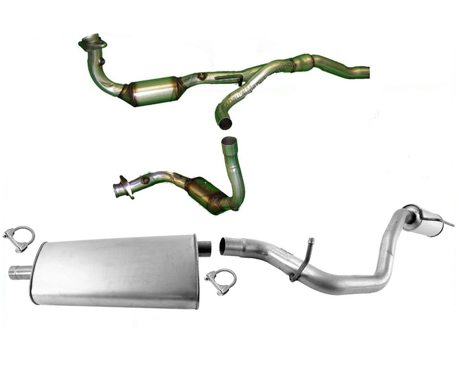 Exhaust System Left & Right Converters Muffler Tail Pipe for 08-12 Liberty 3.7L