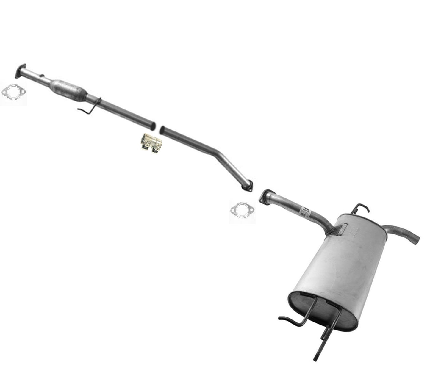 Rear Extension Exhaust Pipe Muffler Fits for 2005-2010 KIA Sportage 2.0L